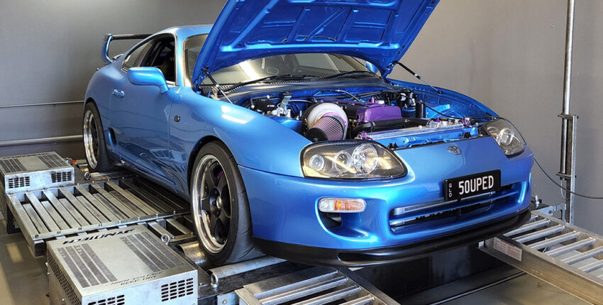 Toyota Supra engine test during dyno tune
